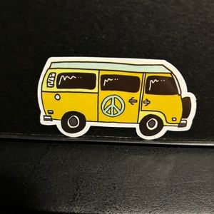 YELLOW PEACE VAN STICKER